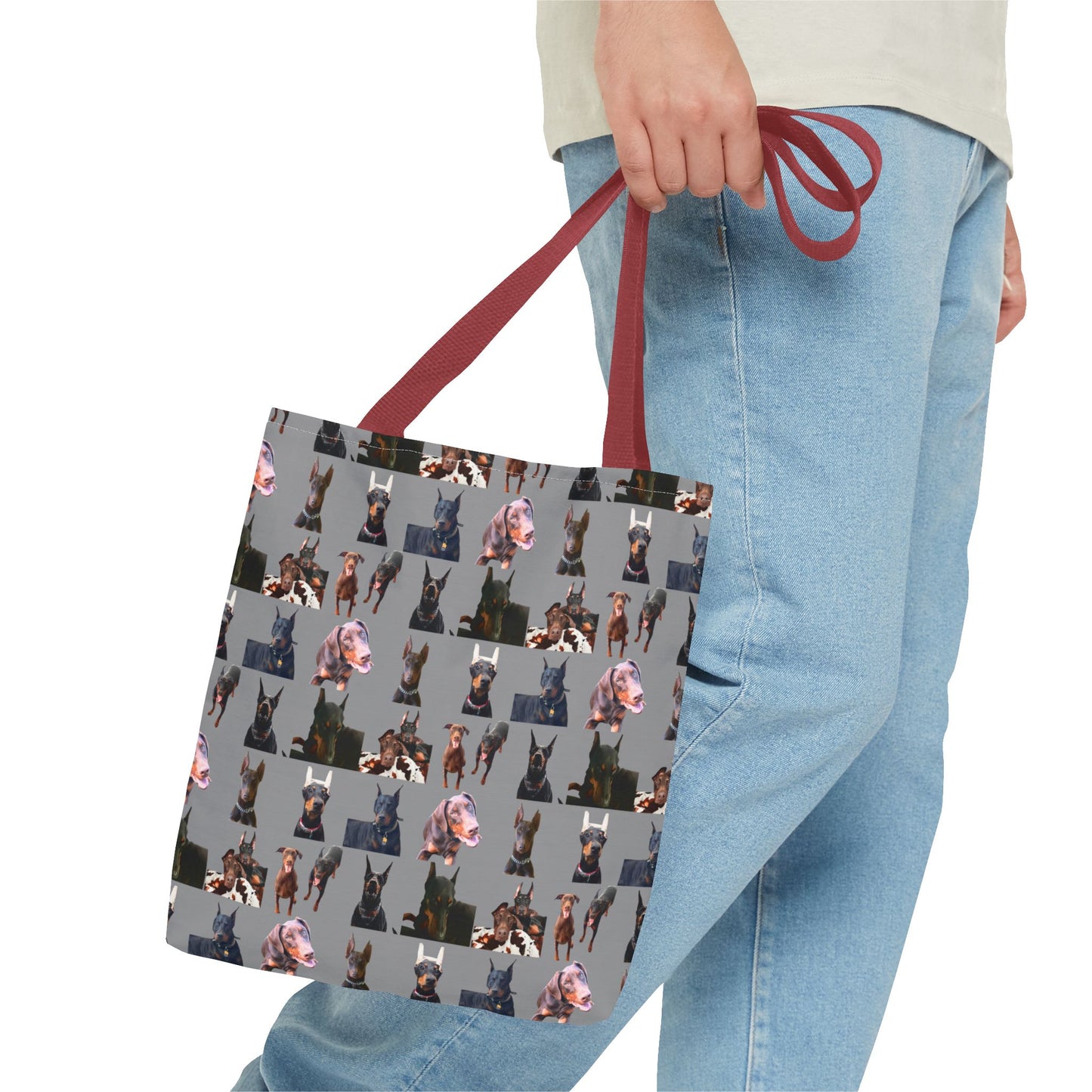 Edition 10 Doberman Model Pattern Gray Tote Bag