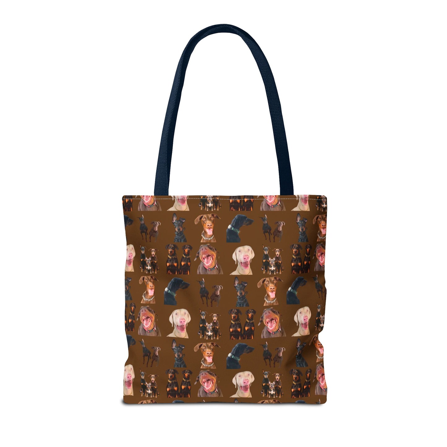 Edition 9 Doberman Model Pattern Brown Tote Bag