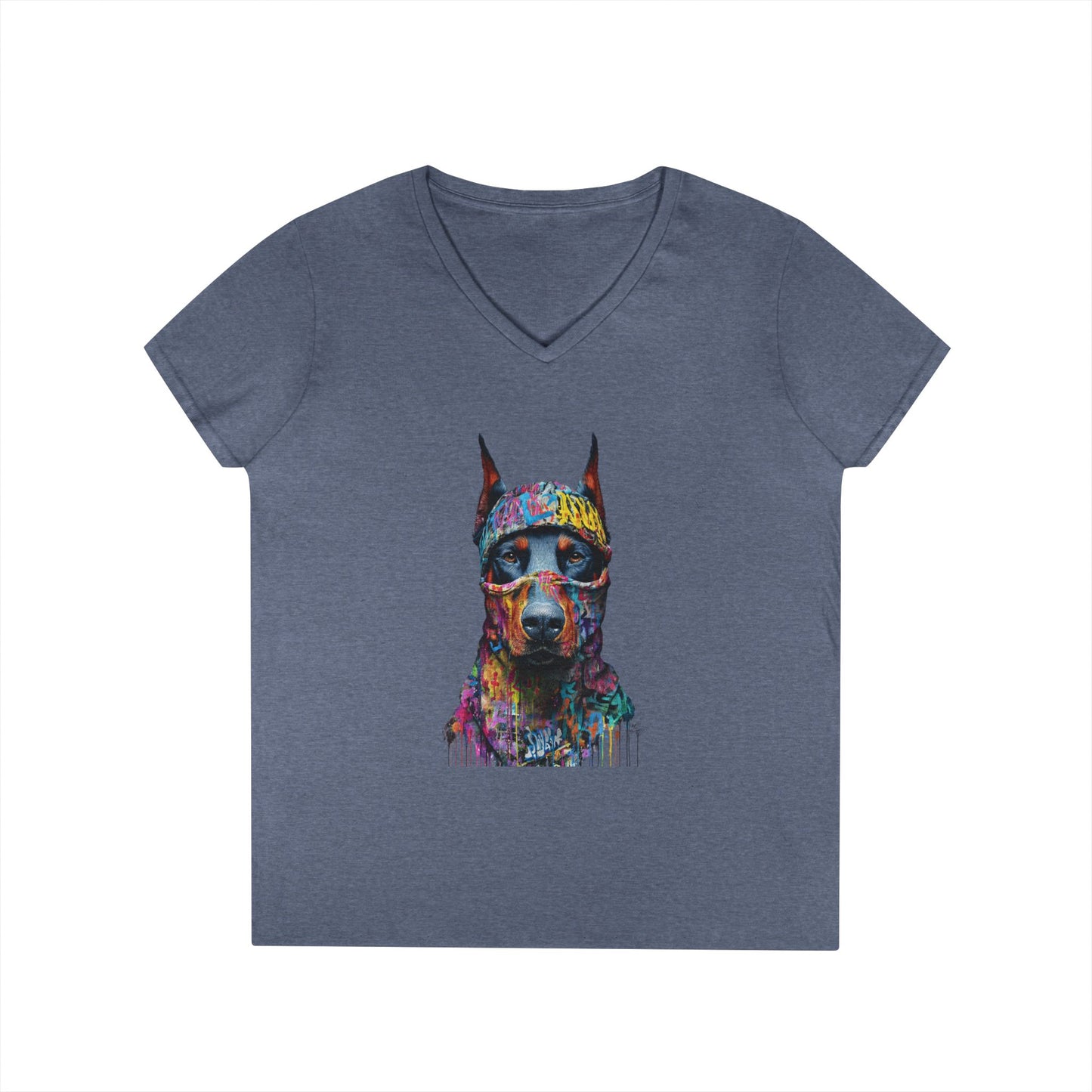 Doberman 5 V-Neck Tee Shirt for Women