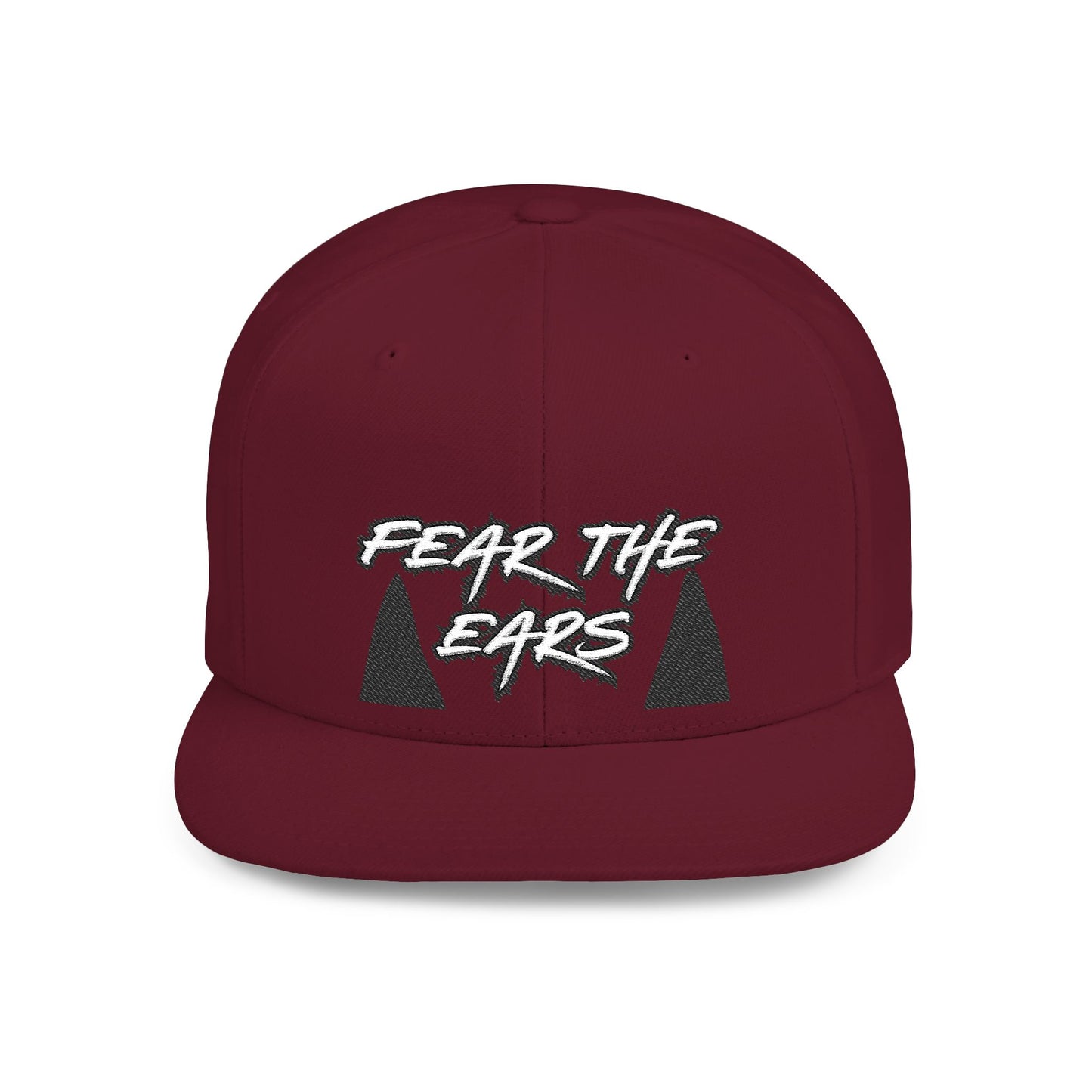 Ears 2 Embroidered Flat Bill Snapback