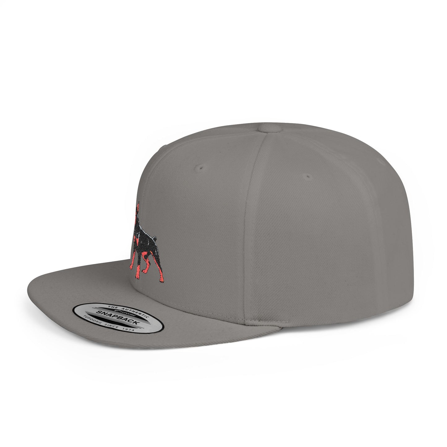 Doberman 1 Embroidered Flat Bill Snapback