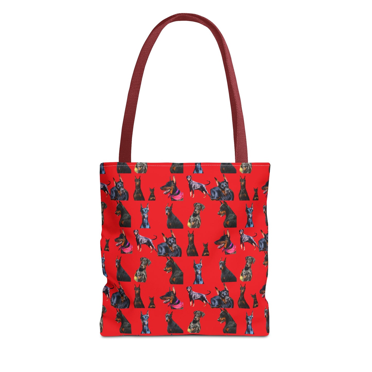 Edition 7 Doberman Model Pattern Red Tote Bag