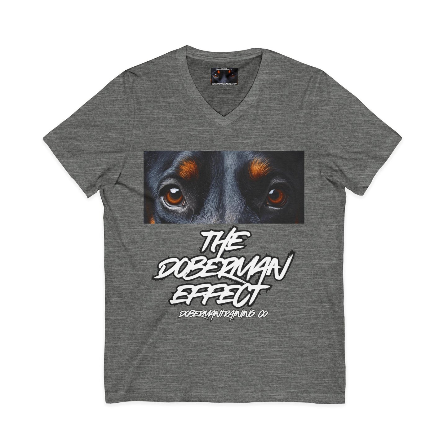 Doberman Effect 2 Private Label Unisex Jersey Short Sleeve V-Neck Tee