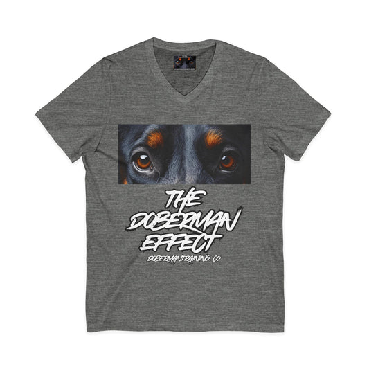 Doberman Effect 2 Private Label Unisex Jersey Short Sleeve V-Neck Tee