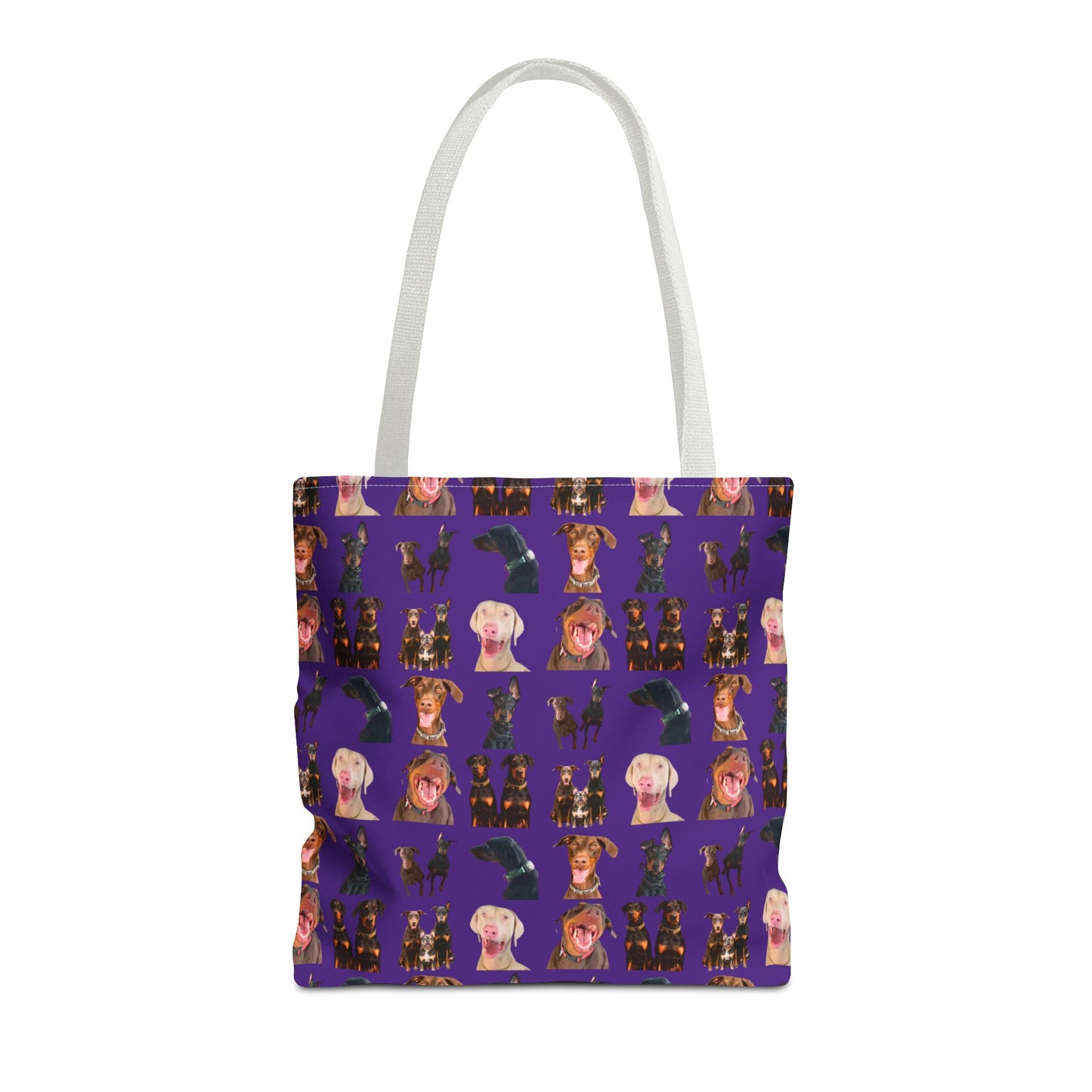 Edition 9 Doberman Model Pattern Purple Tote Bag