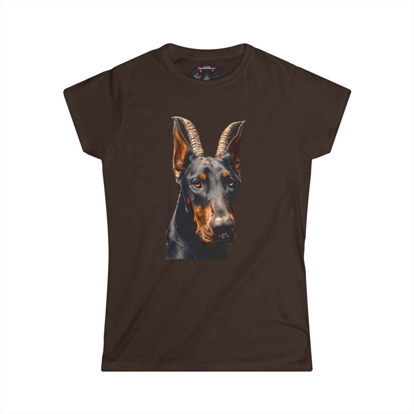 Doberman Goat 2 Women's Softstyle Tee