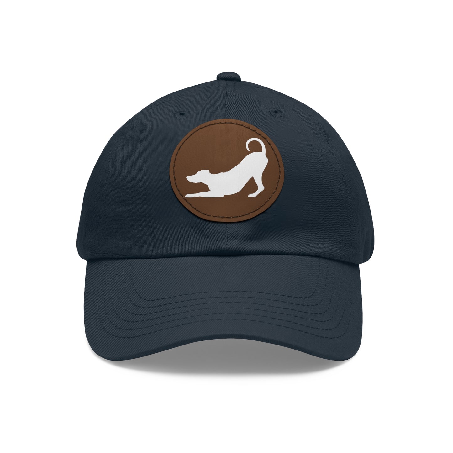 N 2 Dad Hat with Leather Patch (Round)