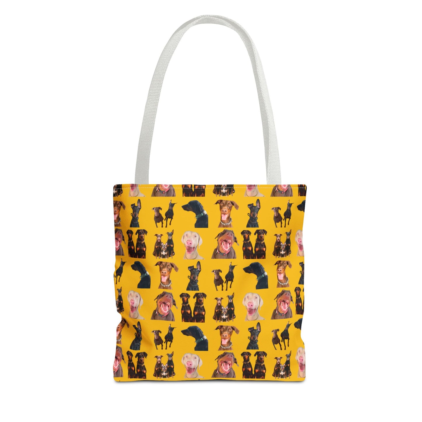 Edition 9 Doberman Model Pattern Yellow Tote Bag