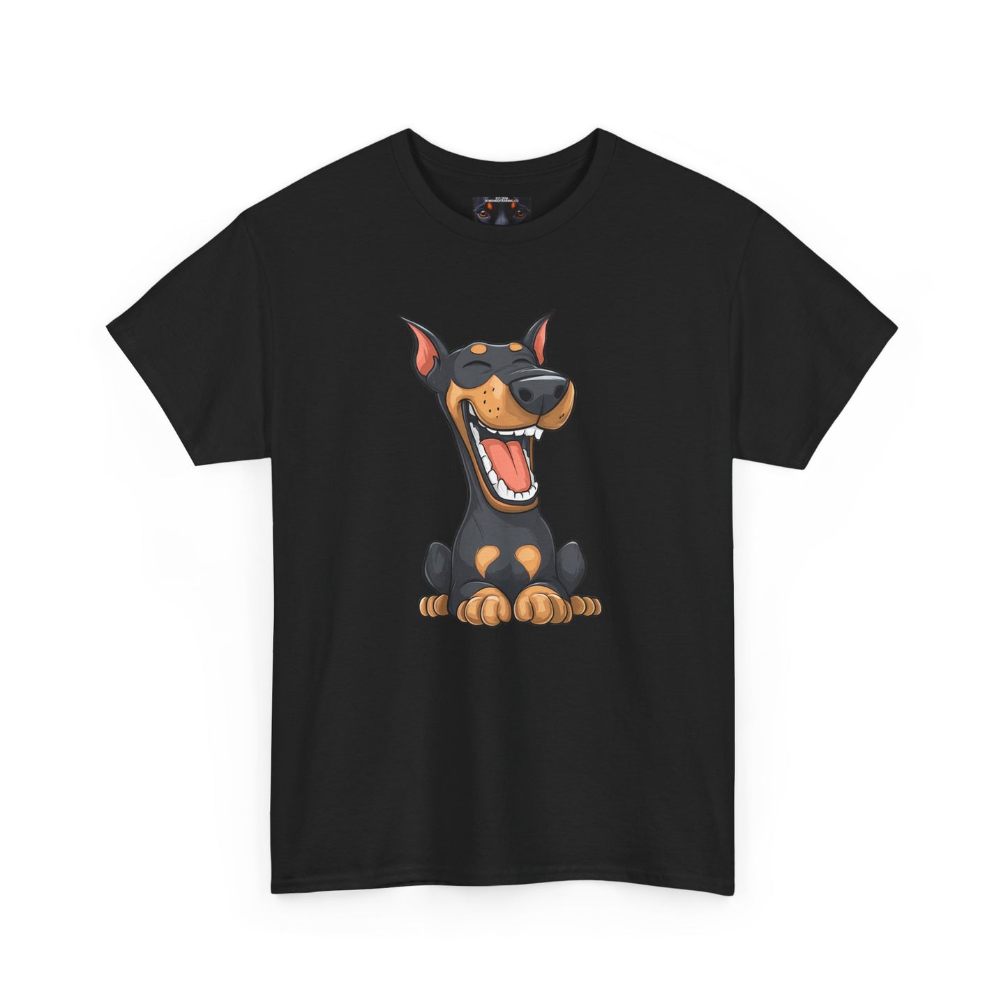 Cartoon Doberman 3 Private Lable Unisex Heavy Cotton Tee