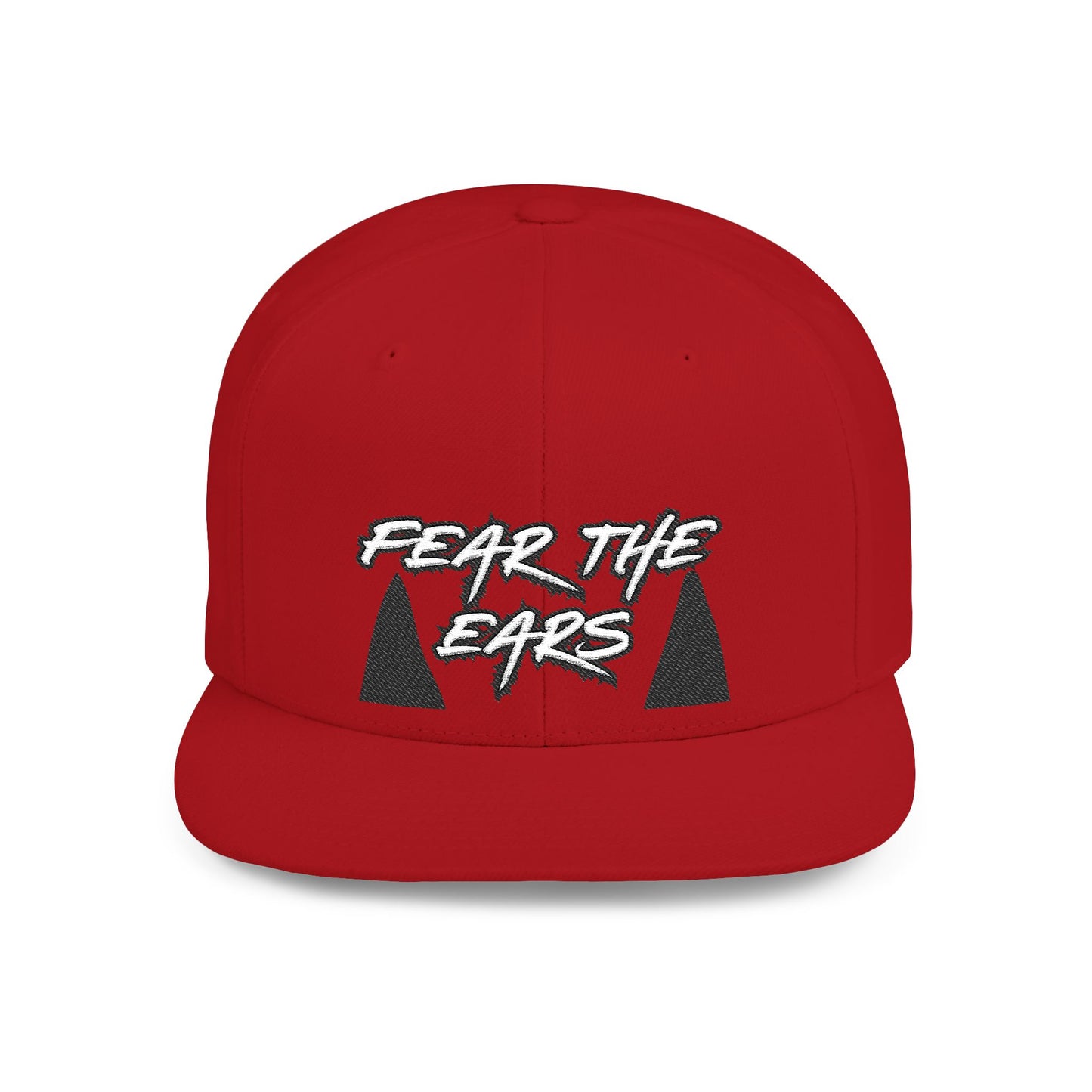 Ears 2 Embroidered Flat Bill Snapback