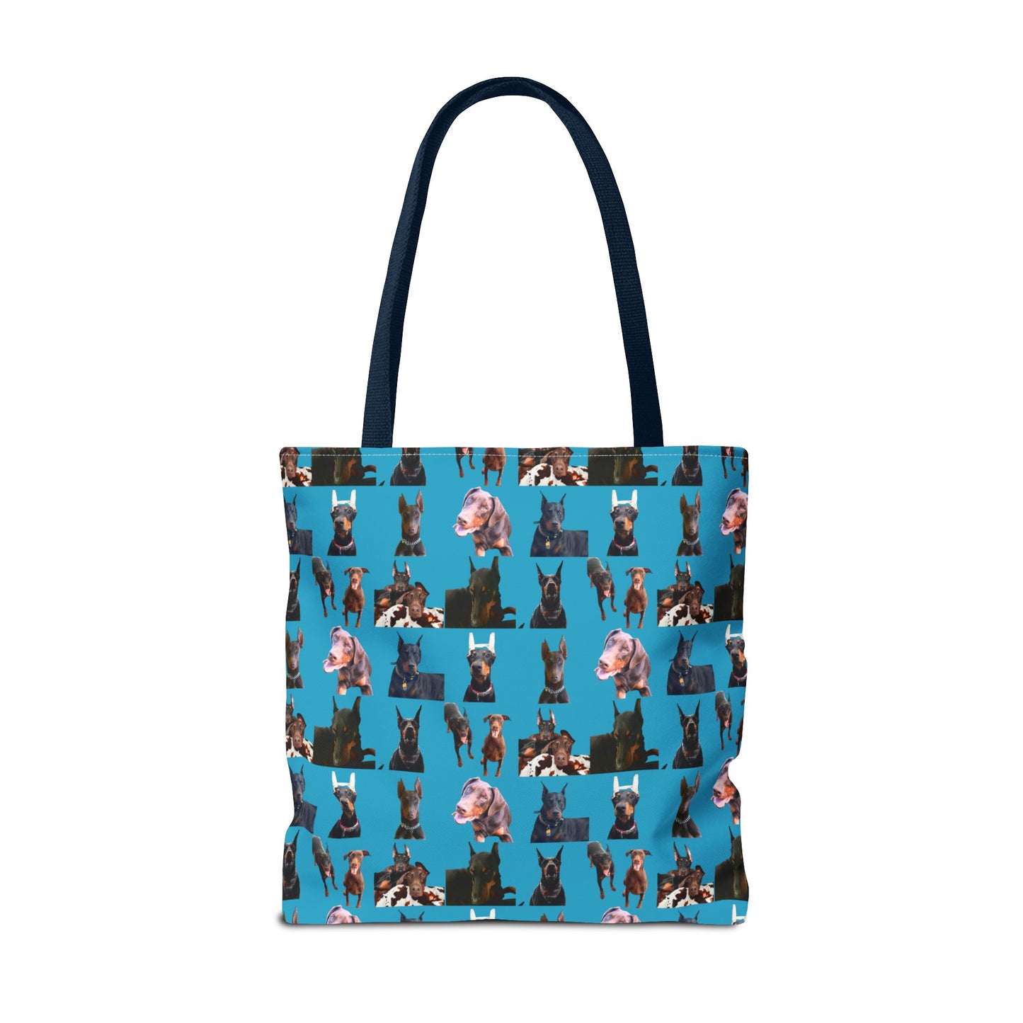 Edition 10 Doberman Model Pattern Turquoise Tote Bag