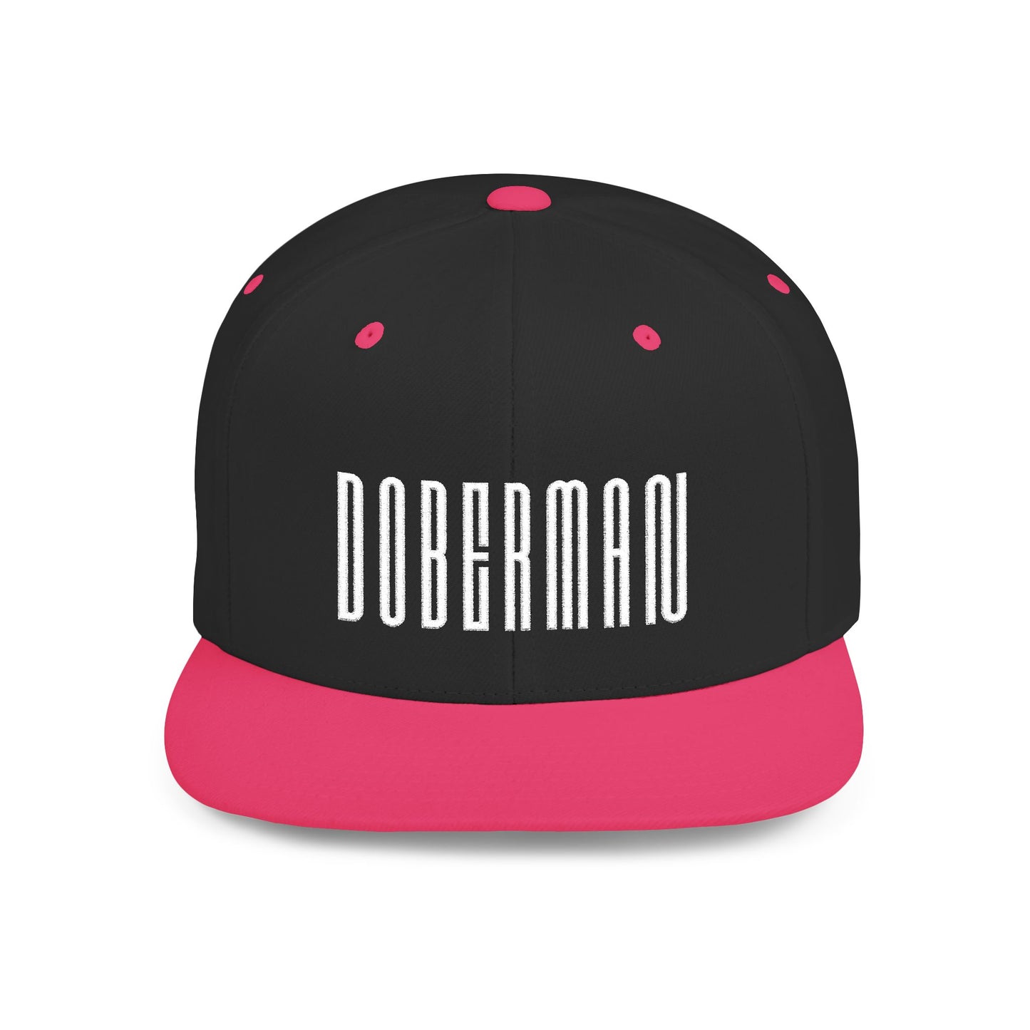 Doberman 1 Embroidered Flat Bill Snapback