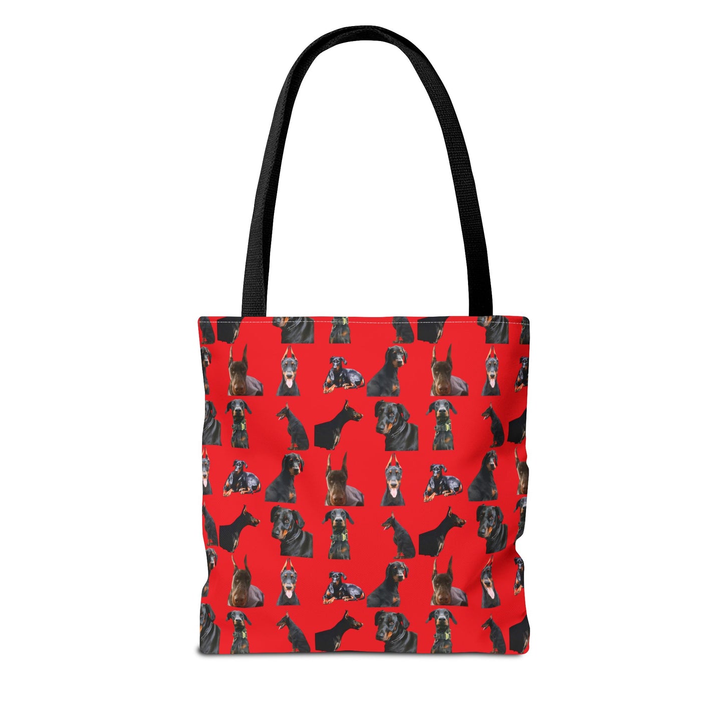 Edition 6 Doberman Model Pattern Red Tote Bag