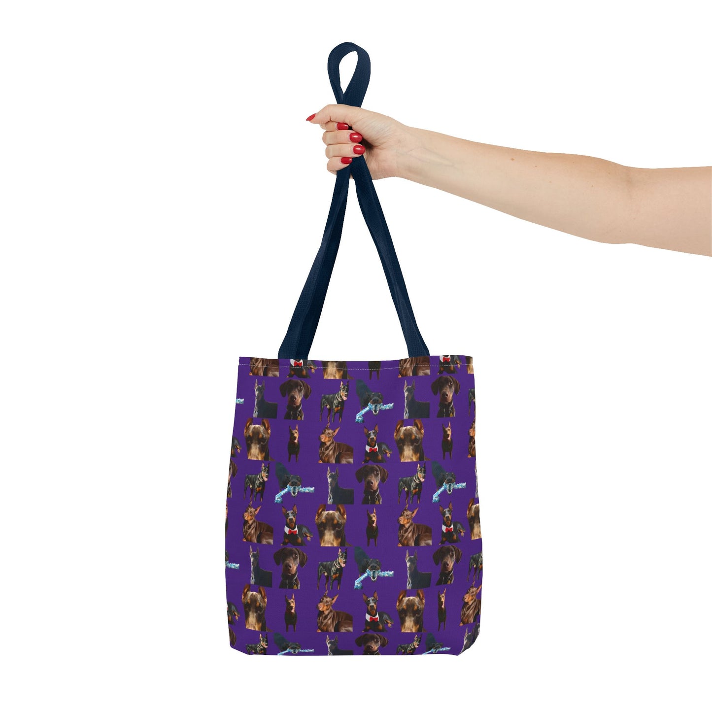 Edition 1 Doberman Model Pattern Purple Tote Bag