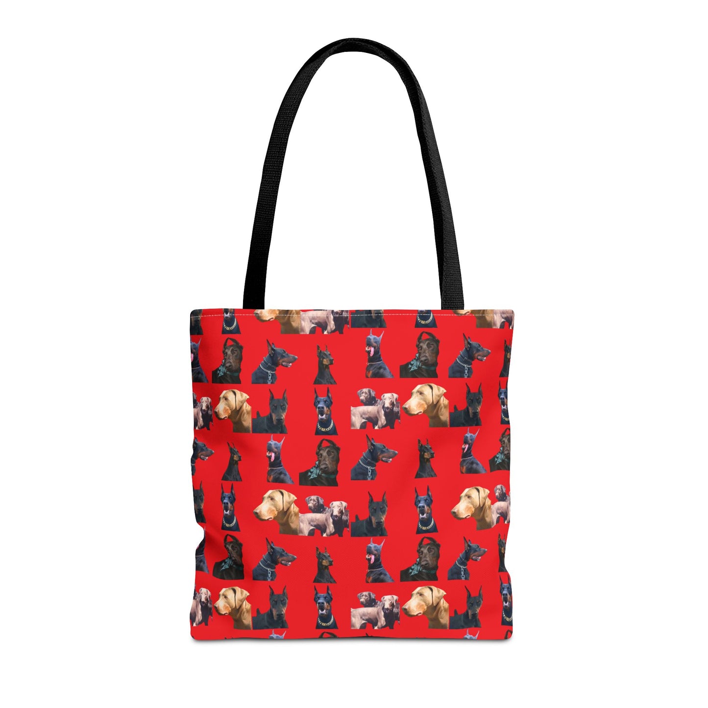 Edition 8 Doberman Model Pattern Red Tote Bag