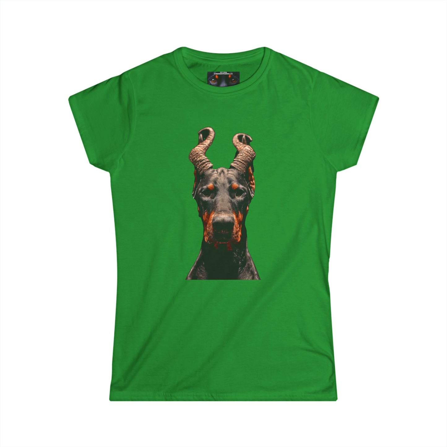 Doberman Goat 1 Women's Softstyle Tee