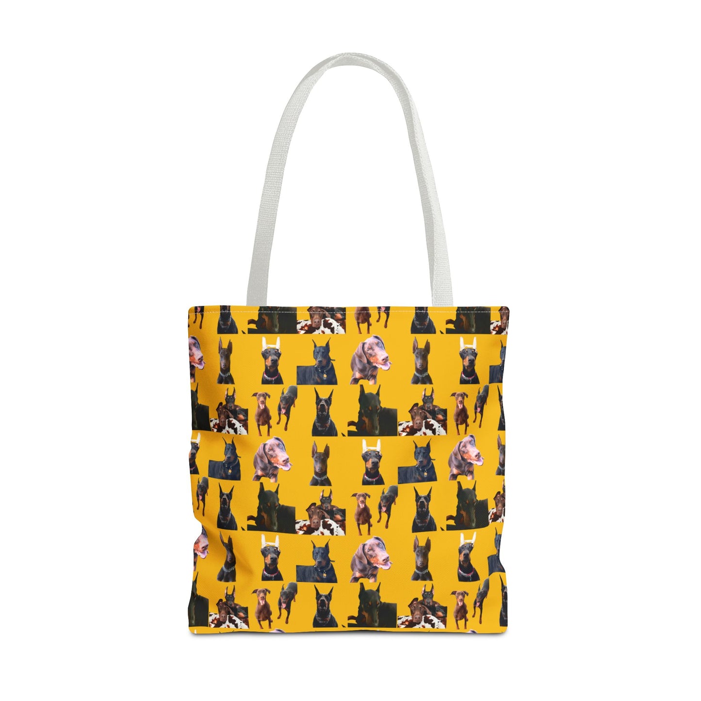 Edition 10 Doberman Model Pattern Yellow Tote Bag