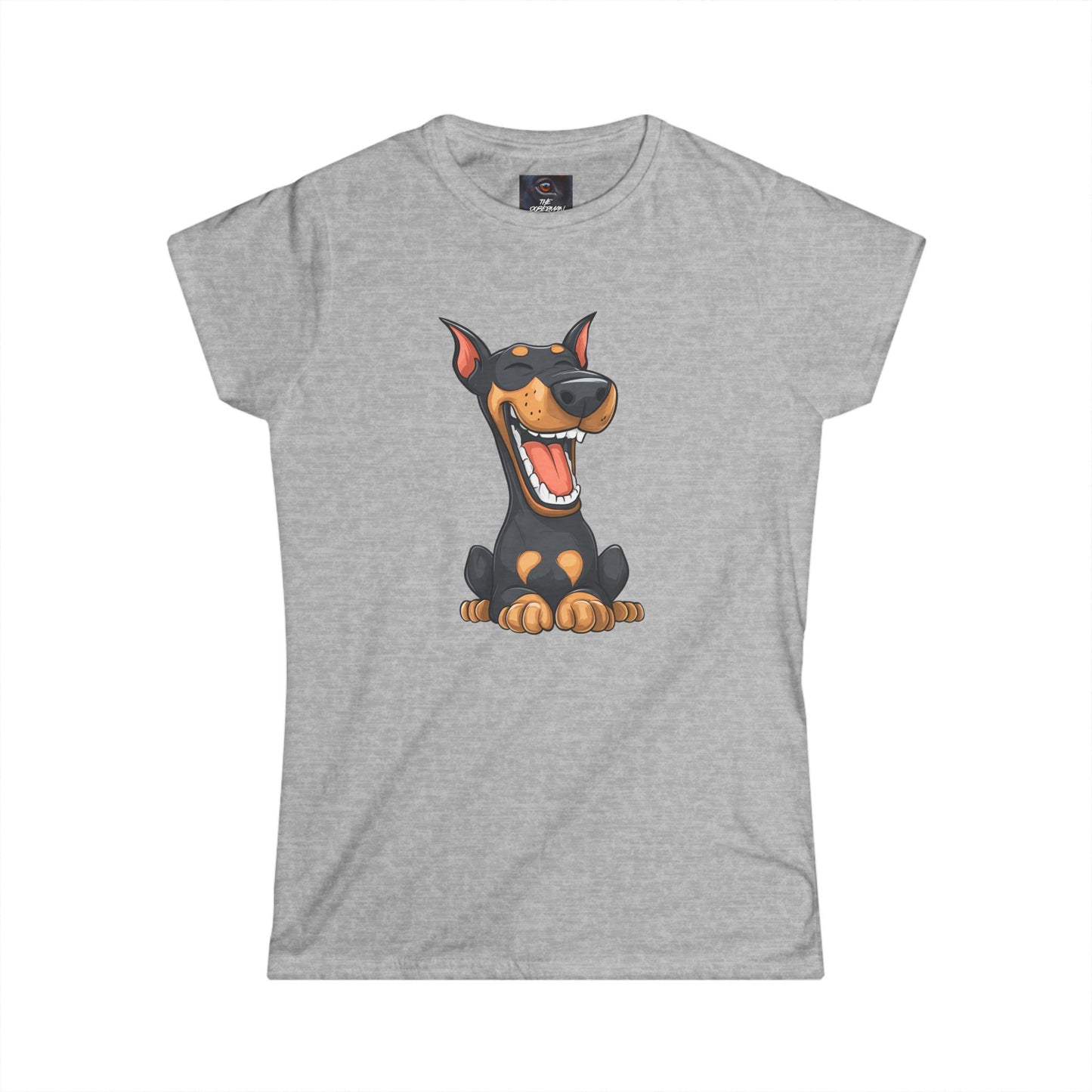 Cartoon Doberman 3 Women's Softstyle Tee