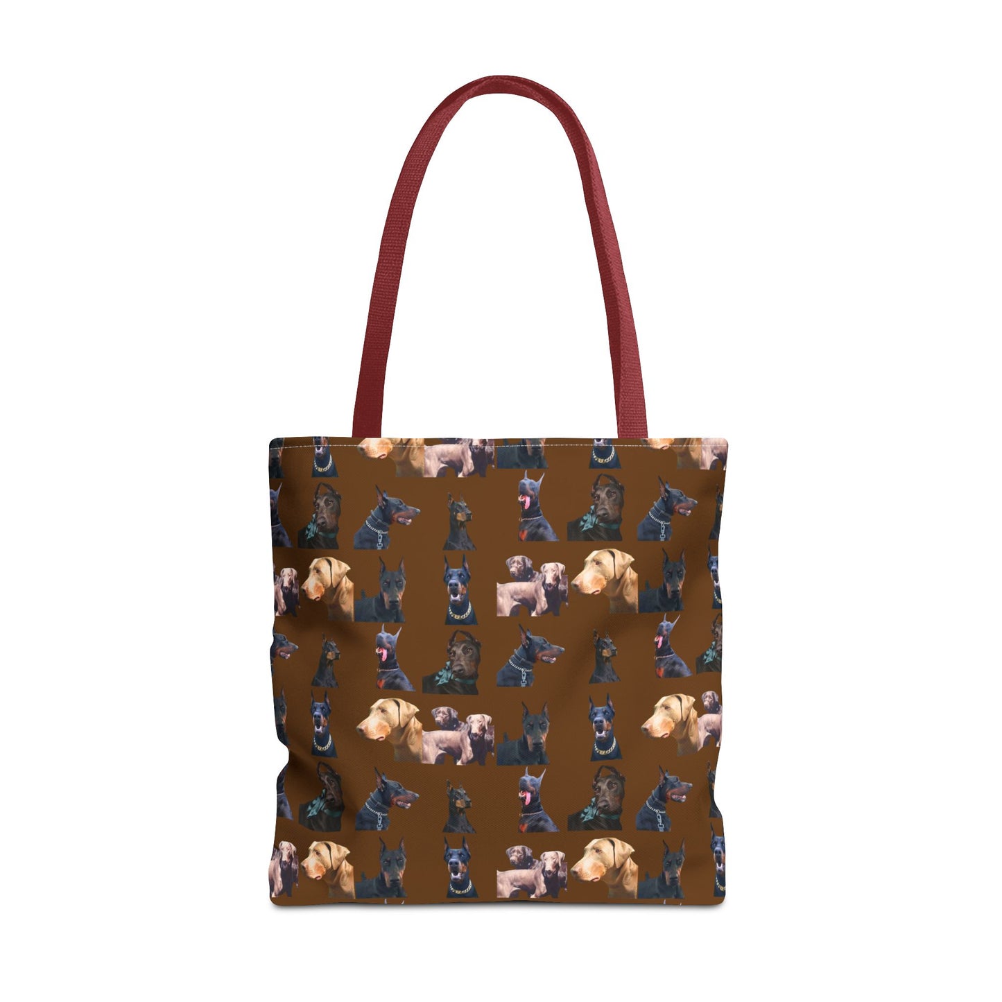 Edition 8 Doberman Model Pattern Brown Tote Bag