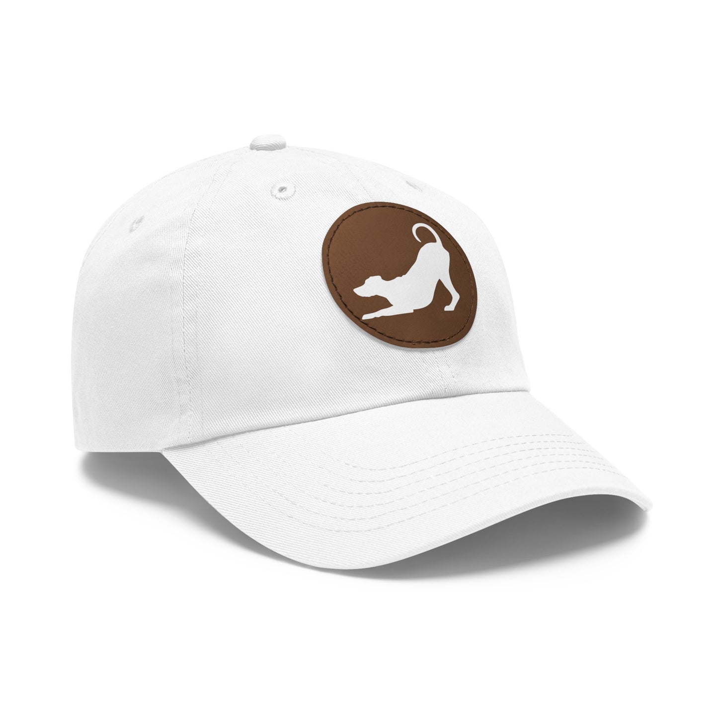 N 2 Dad Hat with Leather Patch (Round)