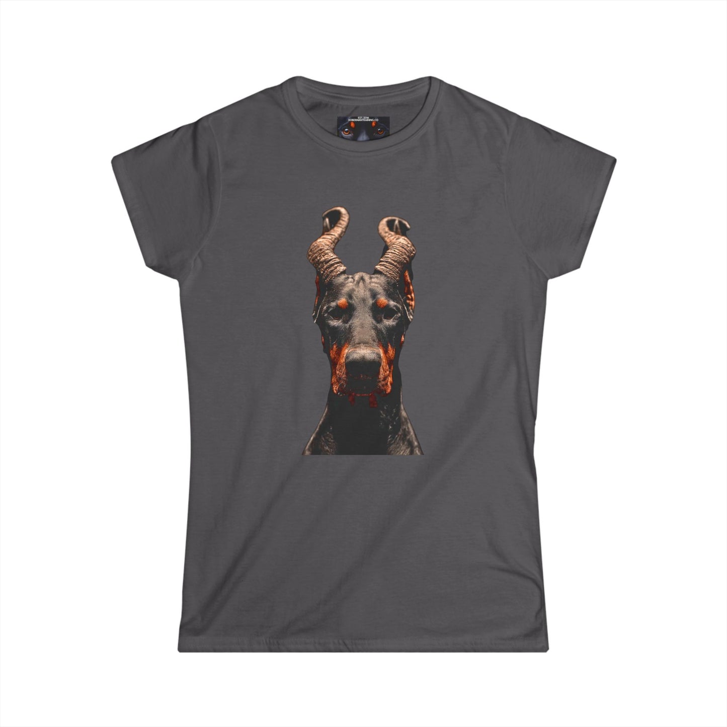 Doberman Goat 1 Women's Softstyle Tee