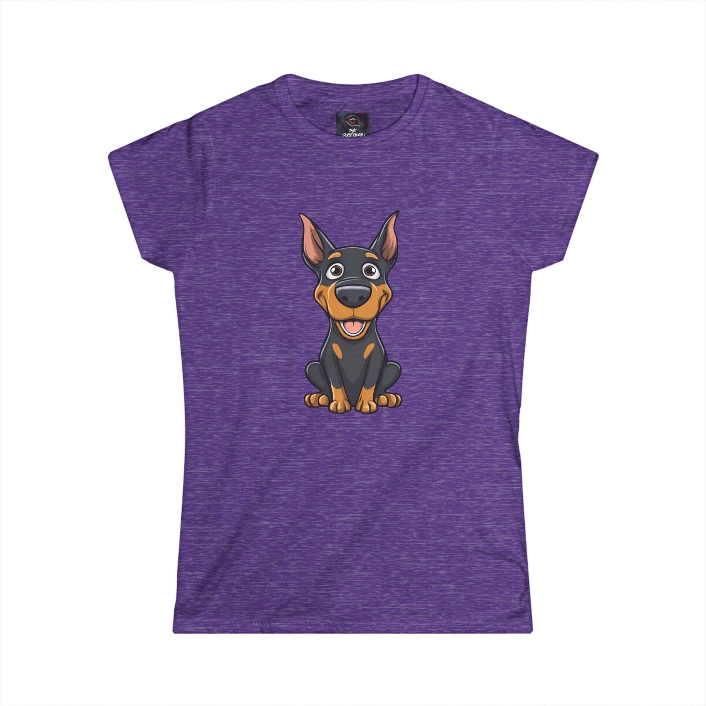 Cartoon Doberman 1 Women's Softstyle Tee
