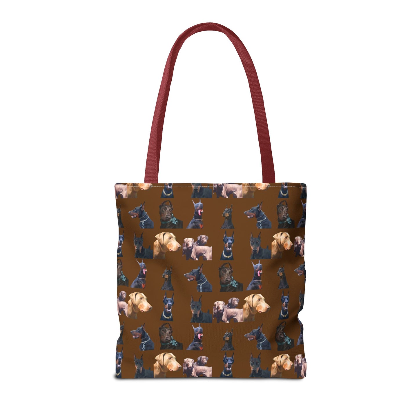 Edition 8 Doberman Model Pattern Brown Tote Bag