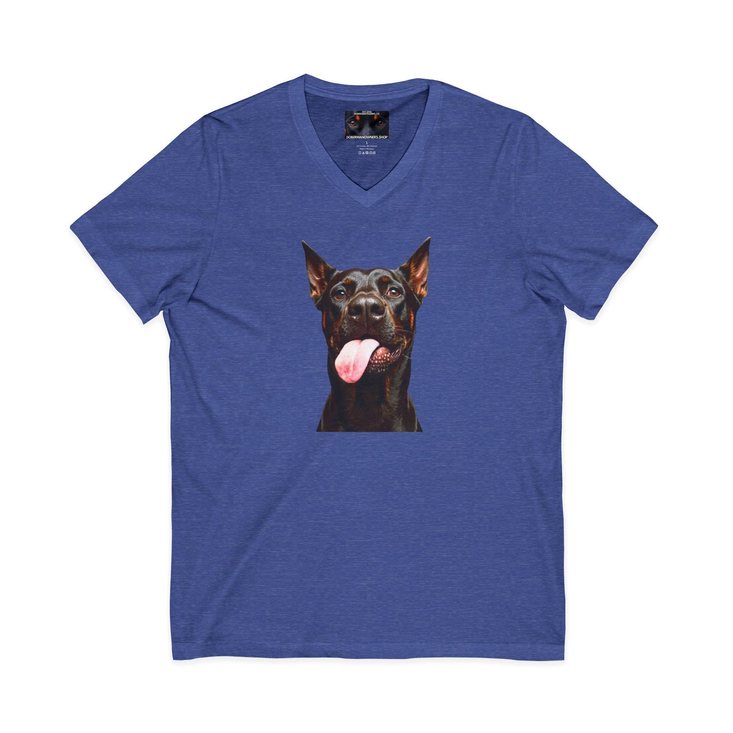 Tongue 1 Private Label Unisex Jersey Short Sleeve V-Neck Tee