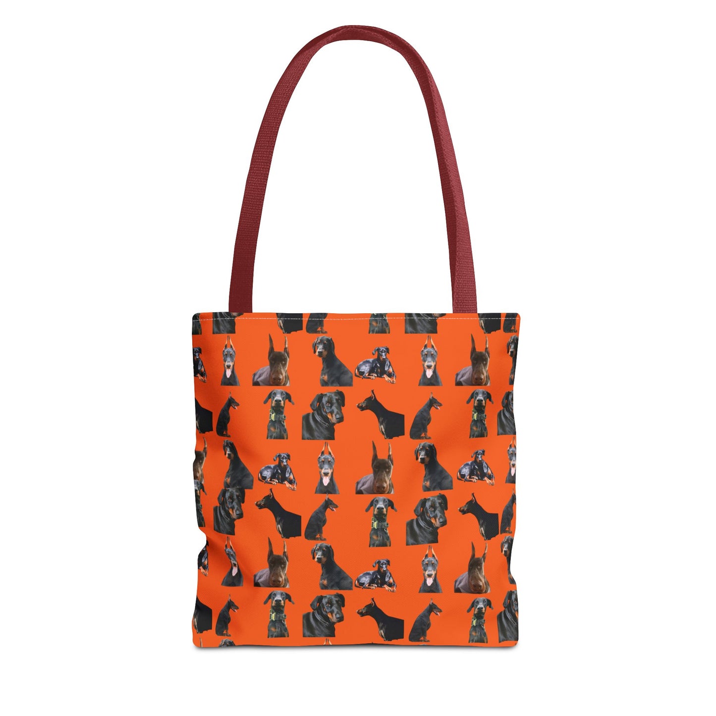Edition 6 Doberman Model Pattern Orange Tote Bag