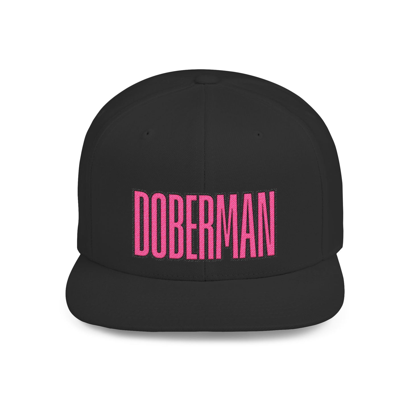 Doberman 6 Embroidered Flat Bill Snapback