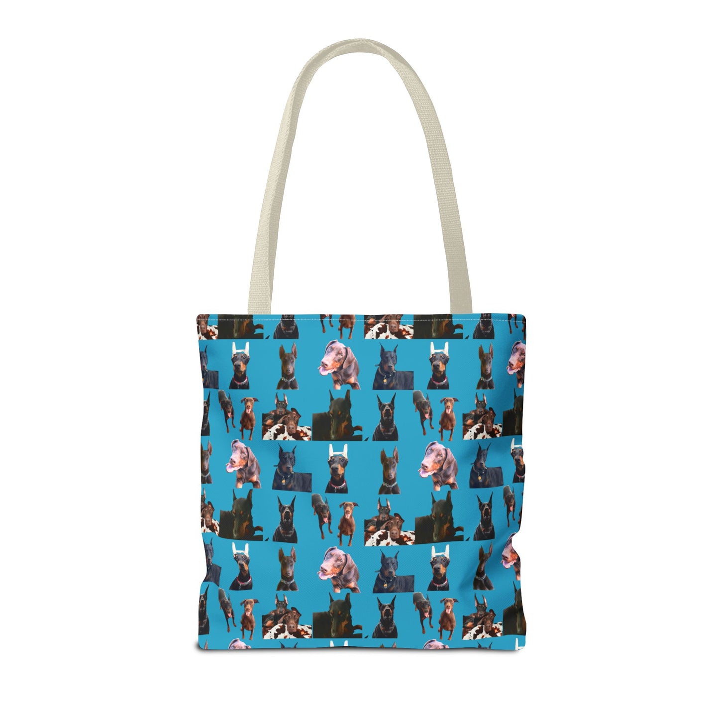 Edition 10 Doberman Model Pattern Turquoise Tote Bag
