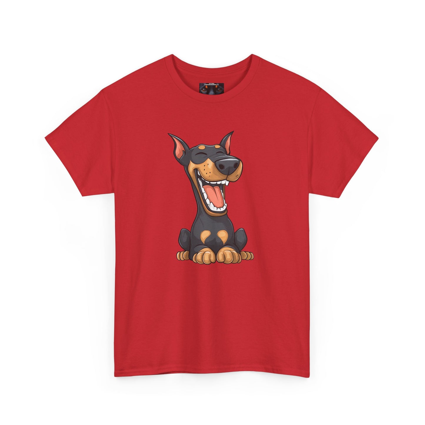 Cartoon Doberman 3 Private Lable Unisex Heavy Cotton Tee