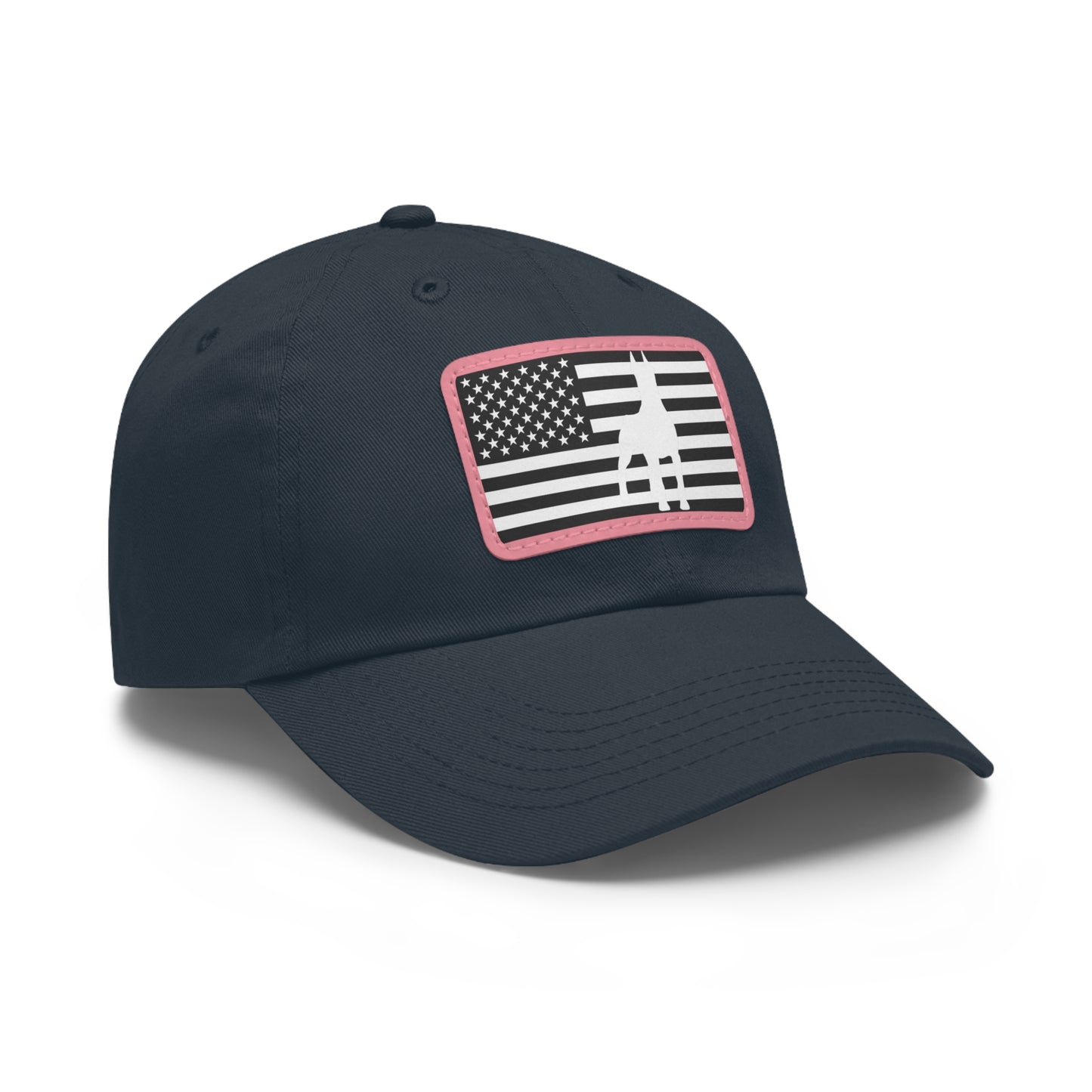 Doberman Protect 1 Dad Hat with Leather Patch (Rectangle)