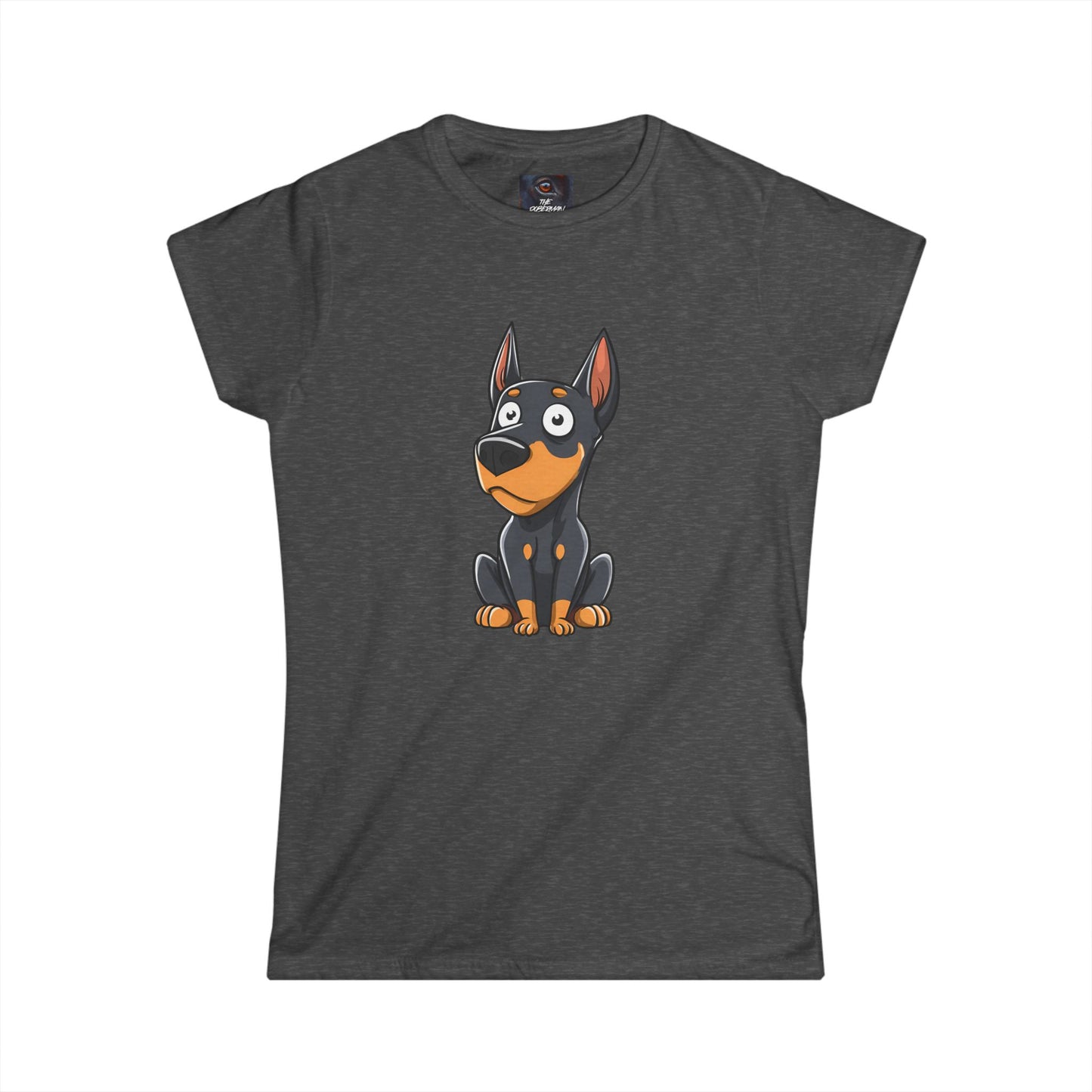 Cartoon Doberman 2 Women's Softstyle Tee