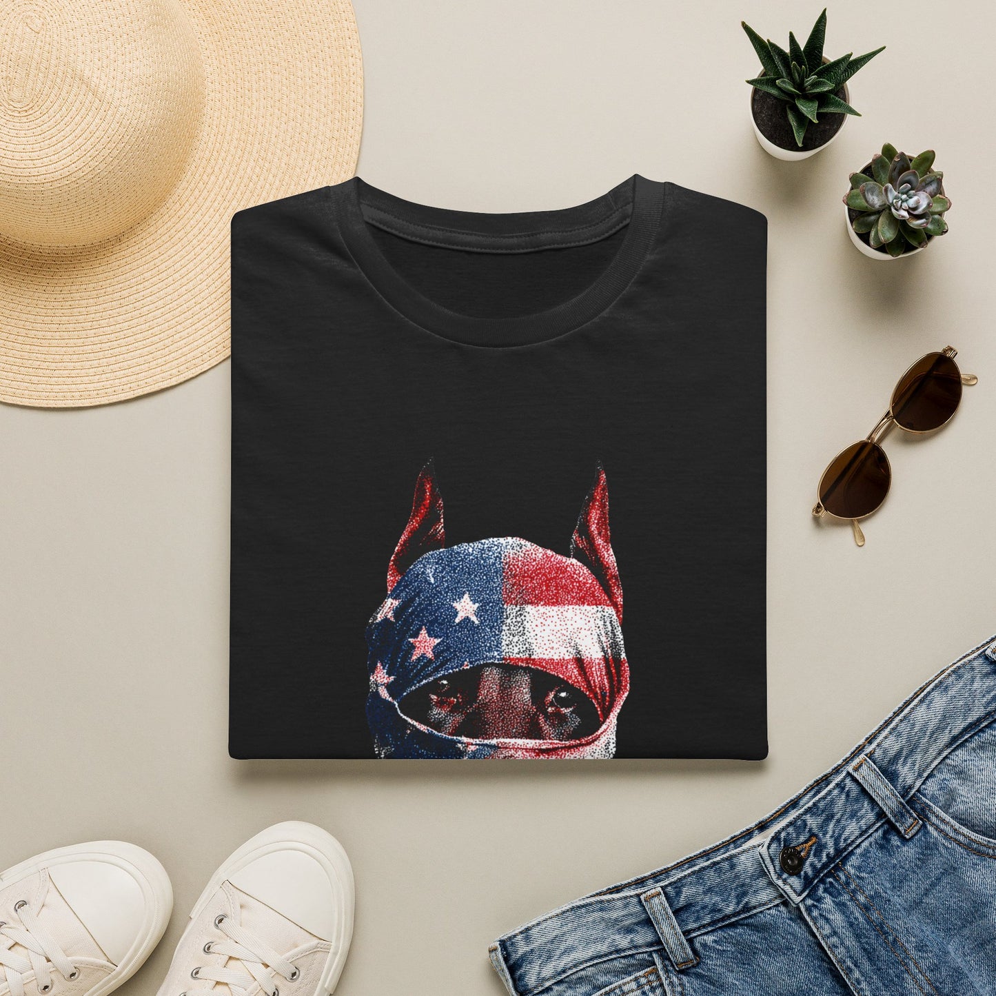 Doberman 2 Portrait T‑Shirt