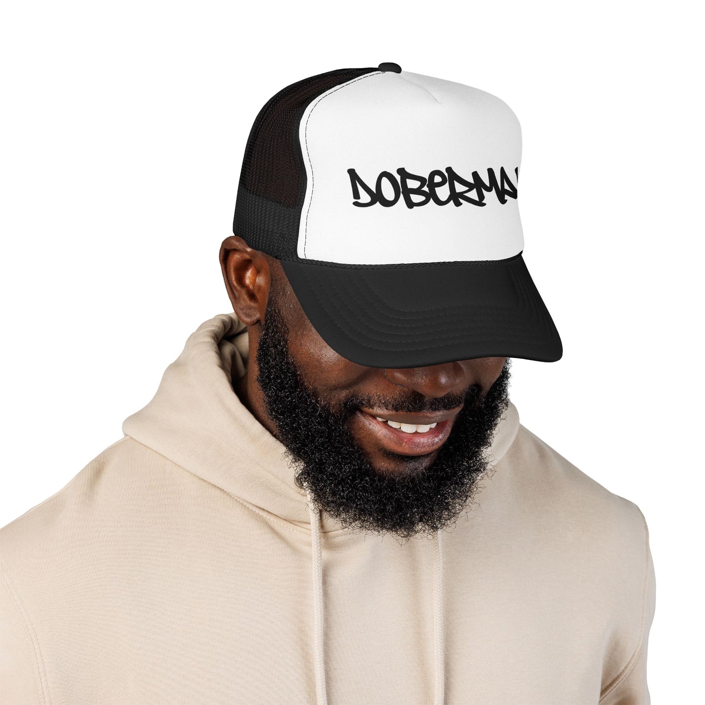 Doberman Graffiti Foam Trucker Hat Made in USA