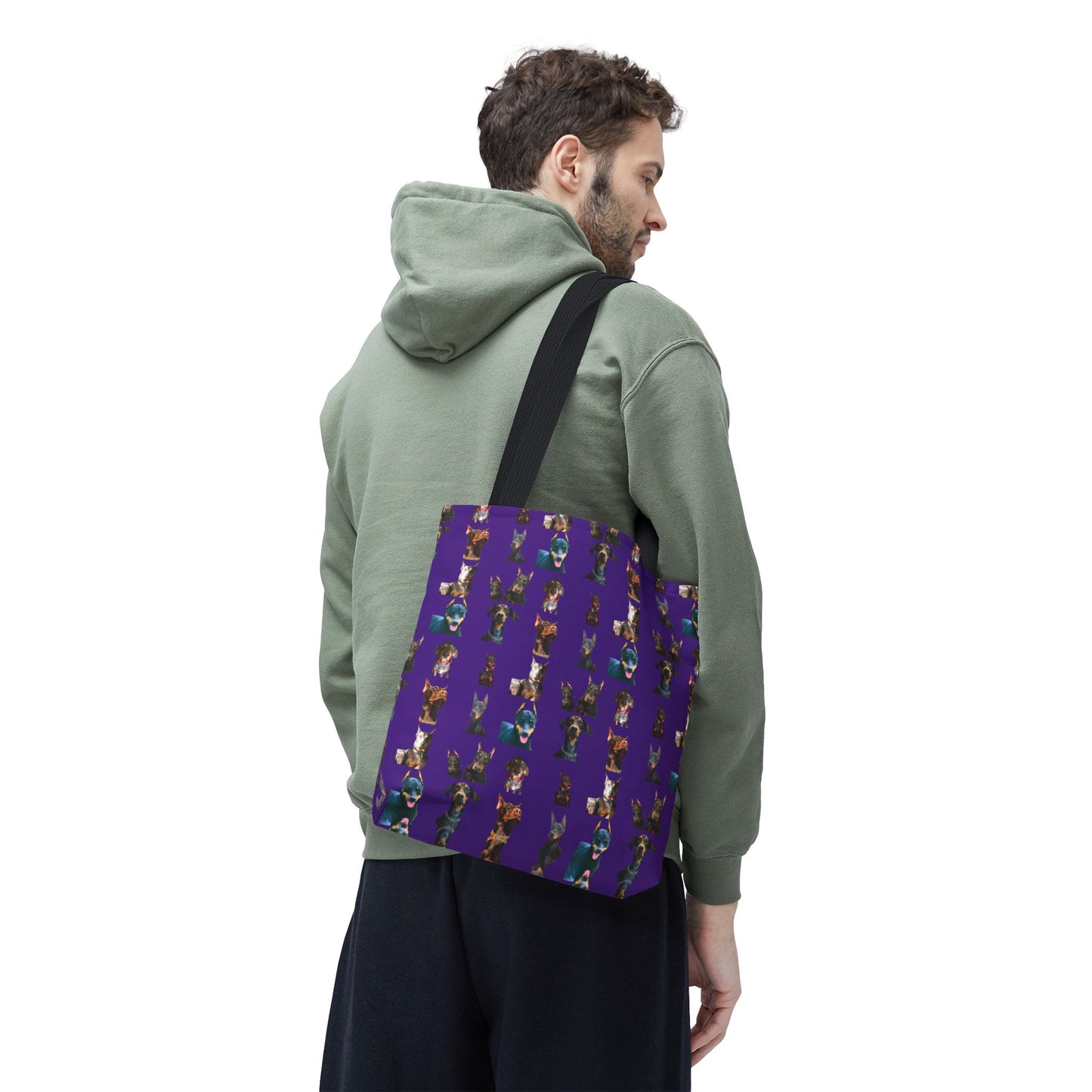 Edition 4 Doberman Model Pattern Purple Tote Bag