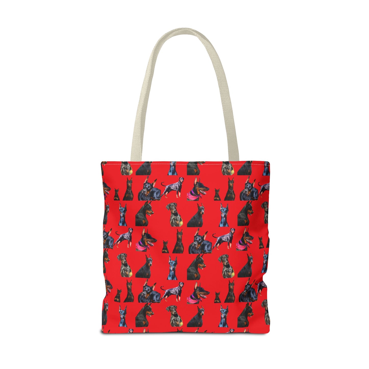 Edition 7 Doberman Model Pattern Red Tote Bag