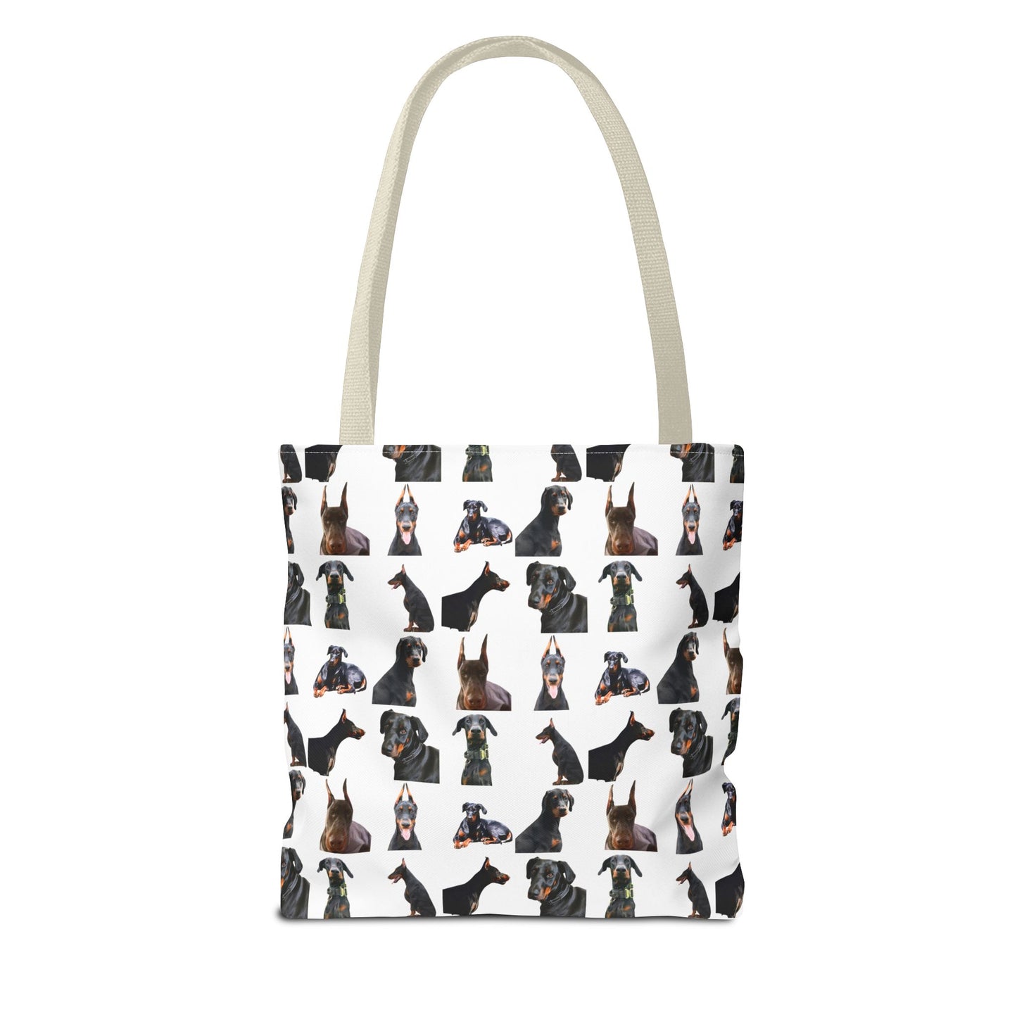 Edition 6 Doberman Model Pattern White Tote Bag