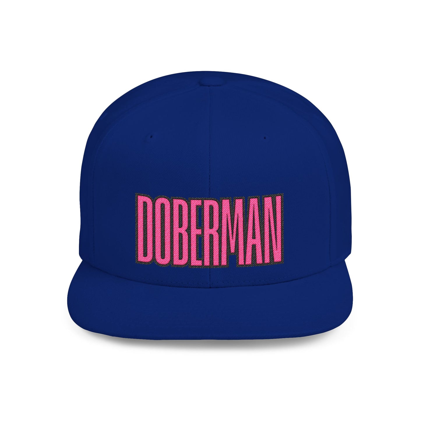 Doberman 6 Embroidered Flat Bill Snapback