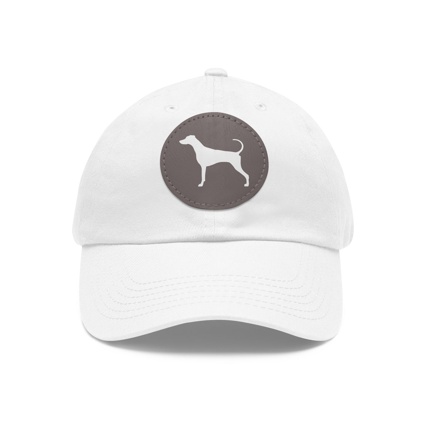 N 7 Dad Hat with Leather Patch (Round)