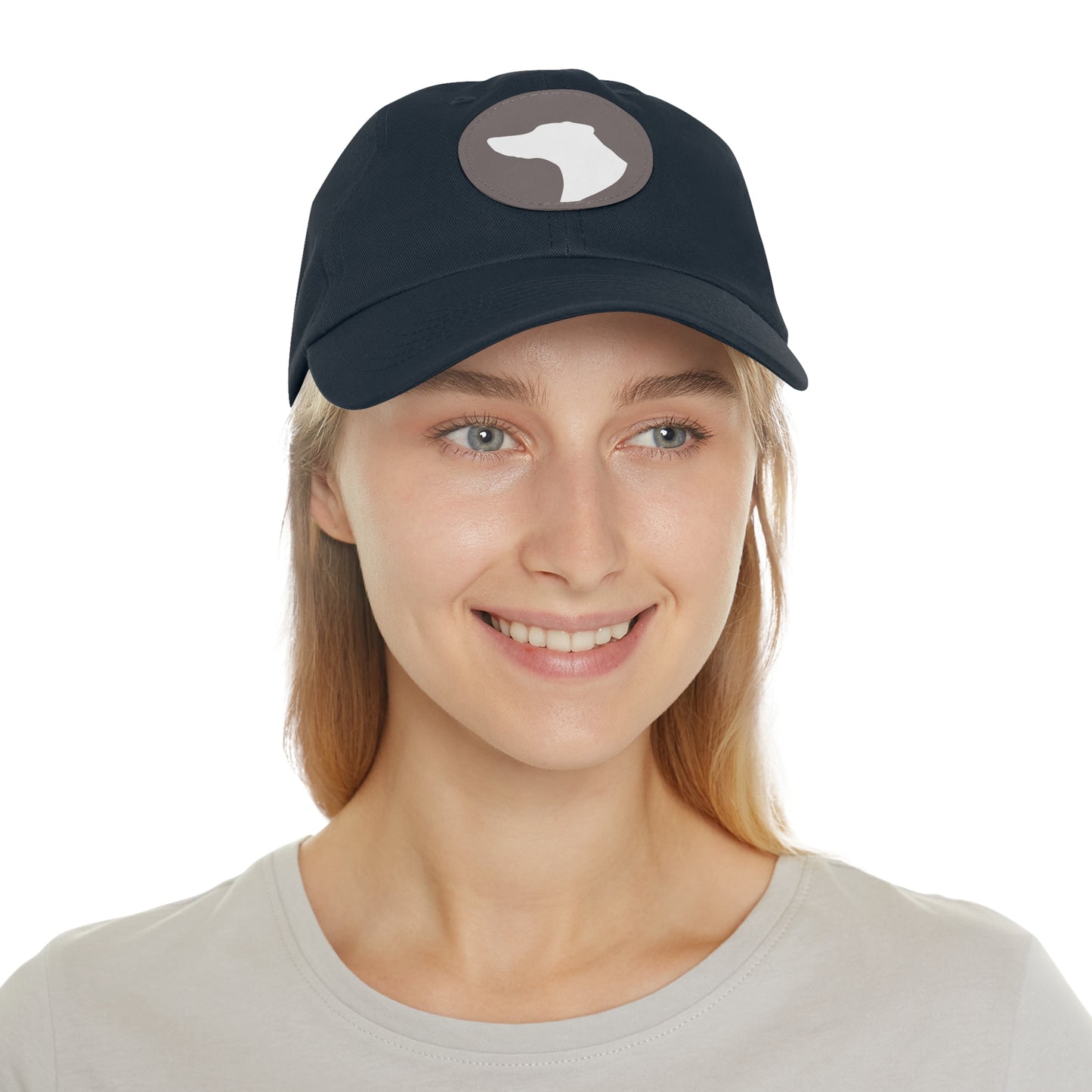 N 1 Dad Hat with Leather Patch (Round)