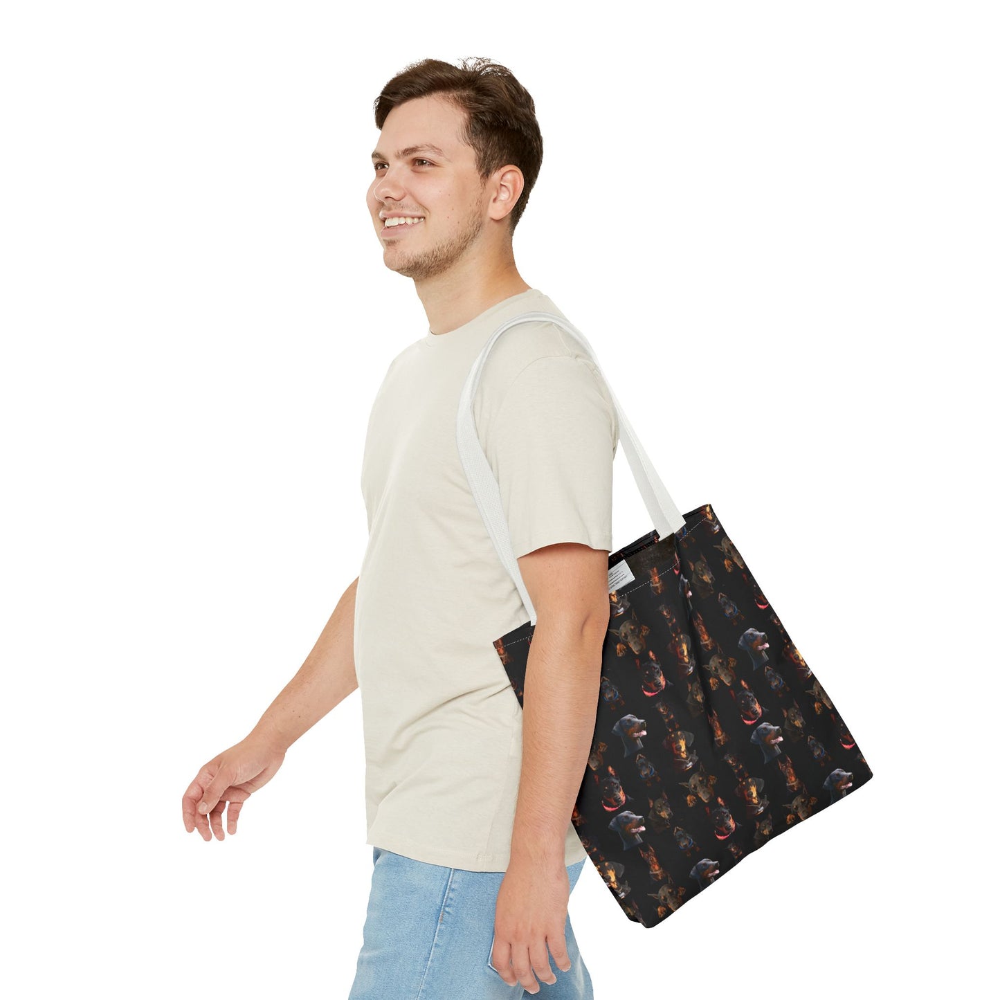 Edition 2 Doberman Model Pattern Black Tote Bag