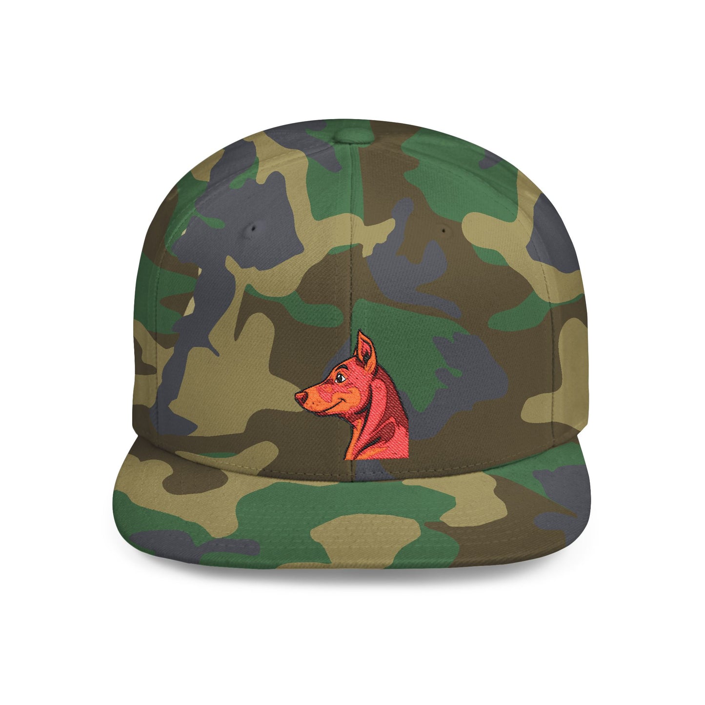 Custom Embroidered Flat Bill Snapback