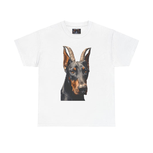Doberman Goat 2 Private Lable Unisex Heavy Cotton Tee