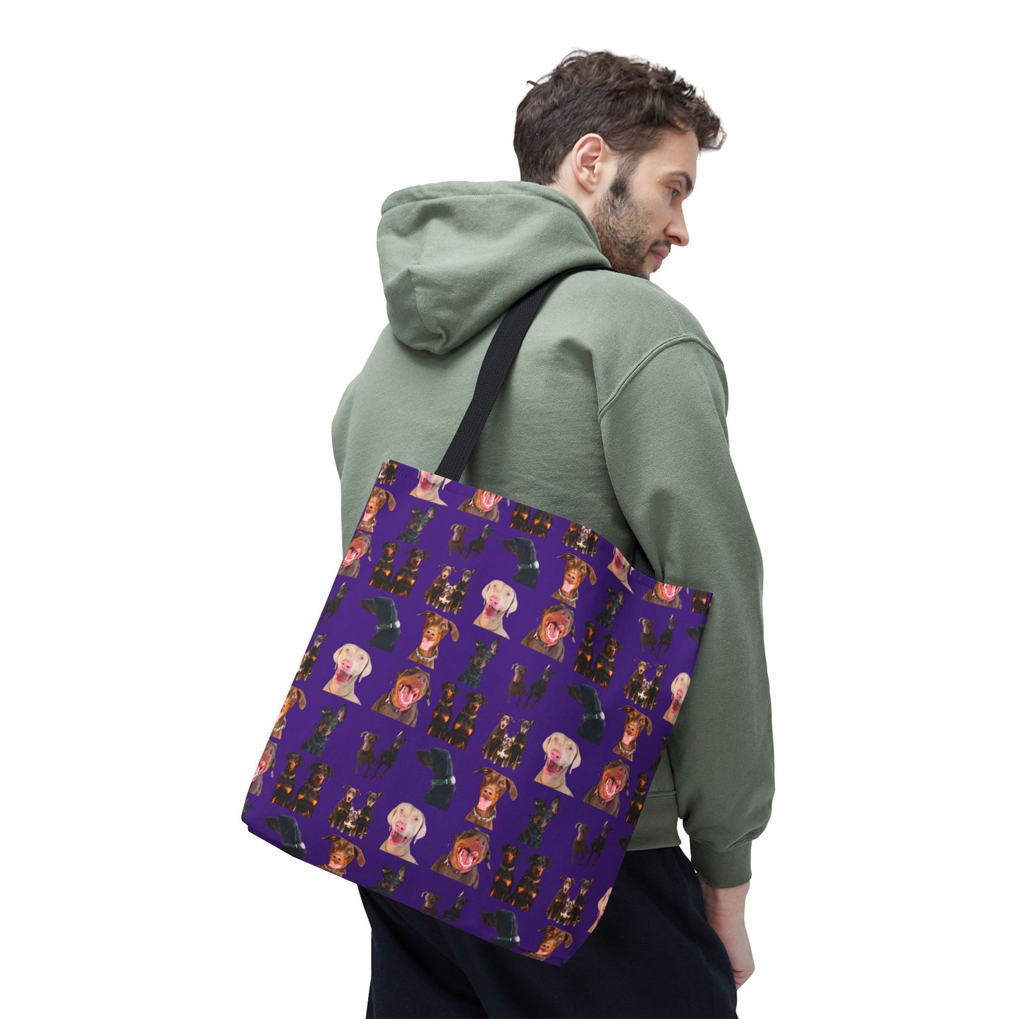 Edition 9 Doberman Model Pattern Purple Tote Bag