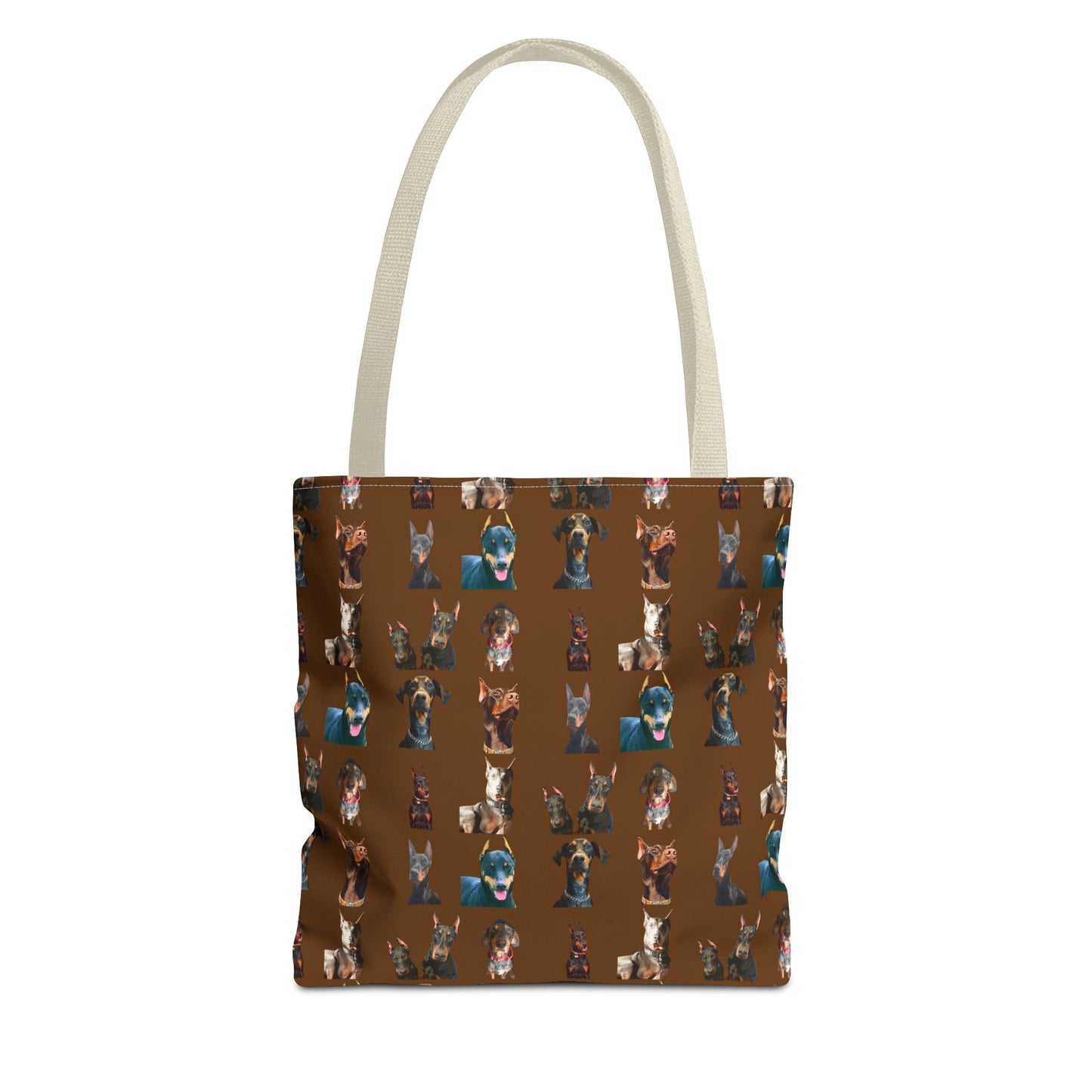 Edition 4 Doberman Model Pattern Brown Tote Bag