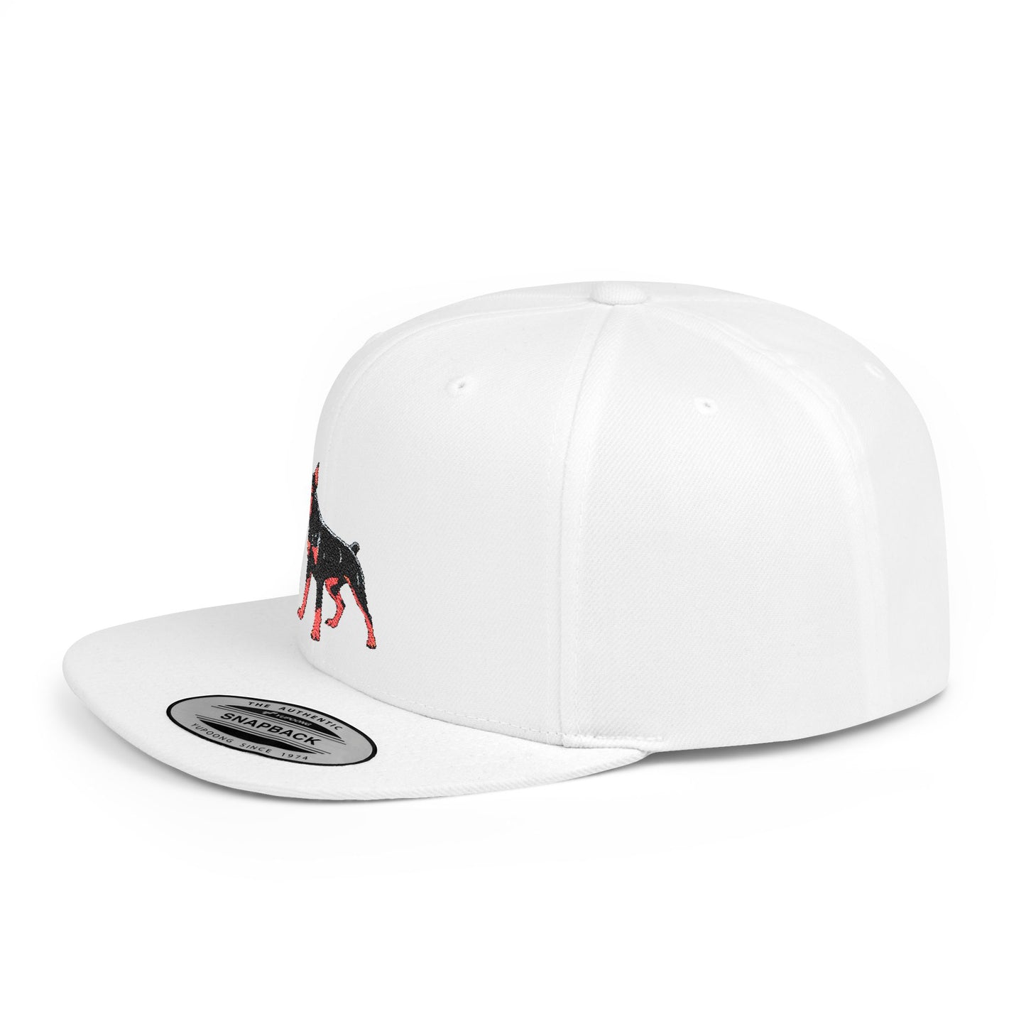 Doberman 1 Embroidered Flat Bill Snapback