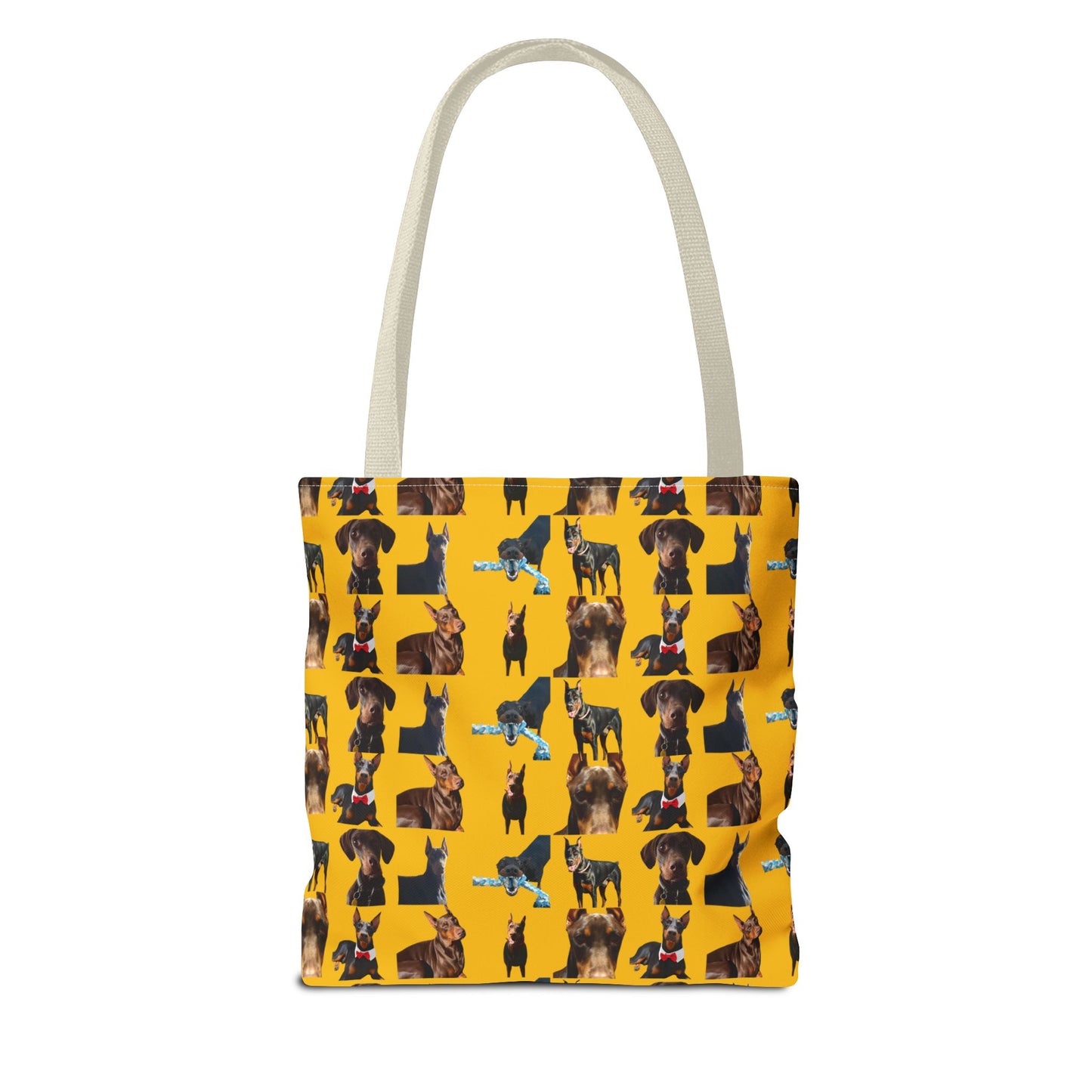 Edition 1 Doberman Model Pattern Yellow Tote Bag