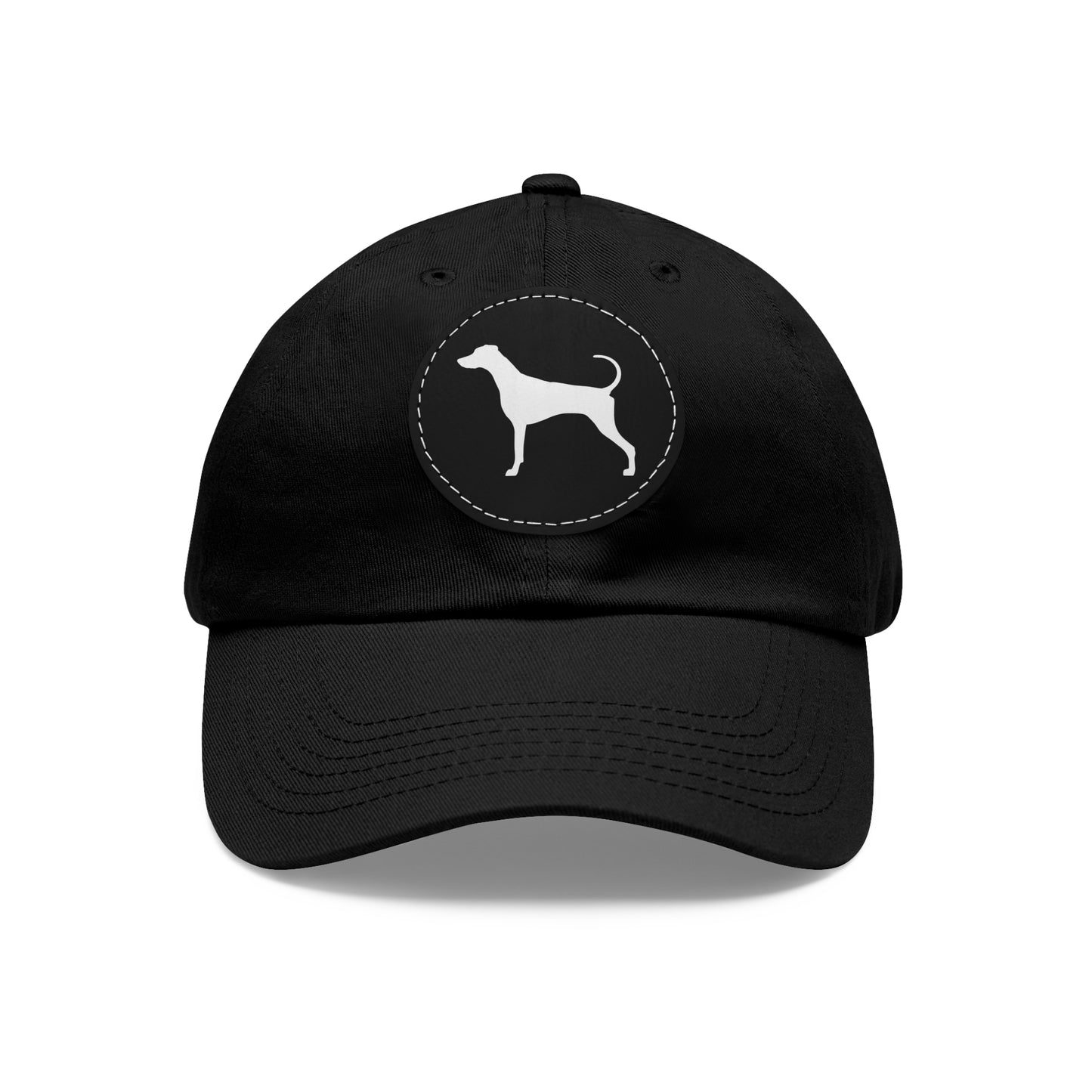N 7 Dad Hat with Leather Patch (Round)